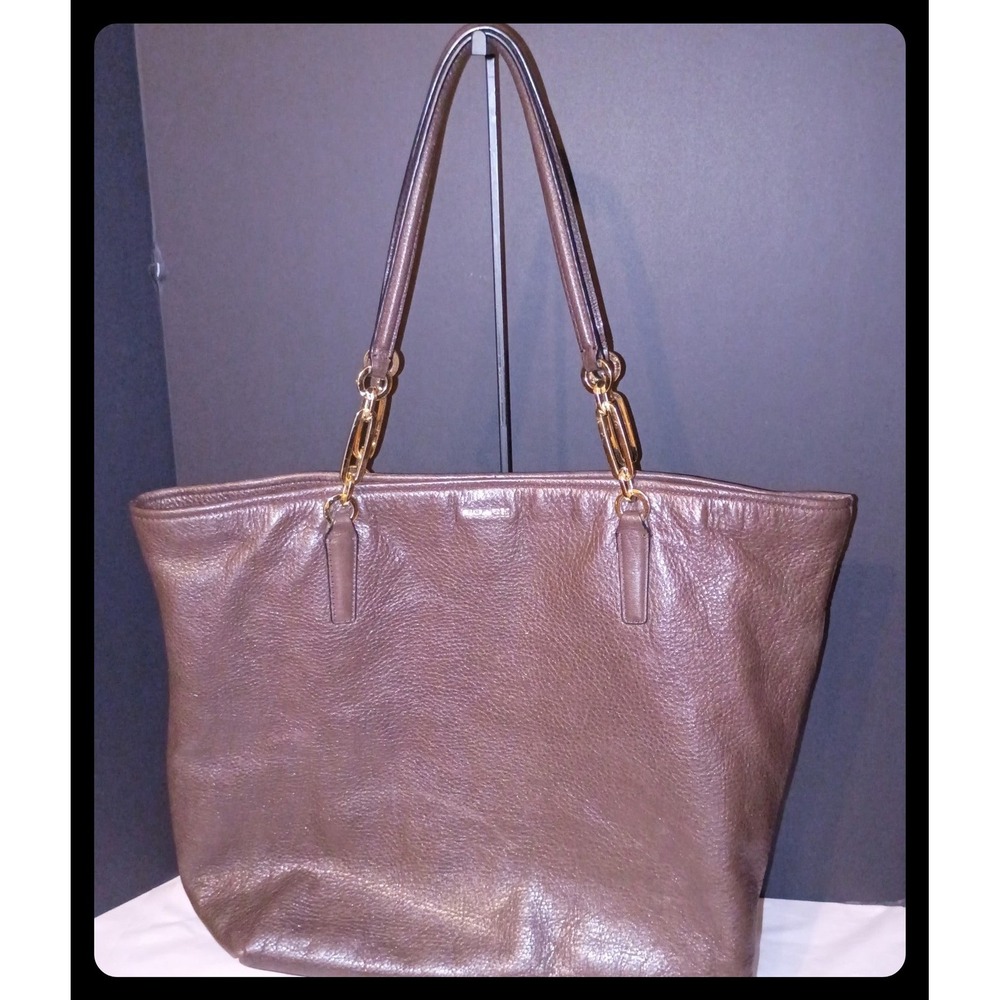 Coach Madison Phoebe Shoulder Bag Womens Large Brown Leather Tote 26225
